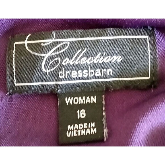 Dressbarn Women's Dress Cocktail Party Size 16 One Shoulder Elegant Wedding - Picture 8 of 9